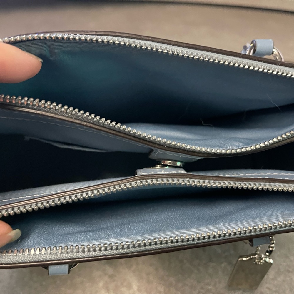 Coach Beige and Light Blue Satchel & Wallet Set - Picture 6 of 15
